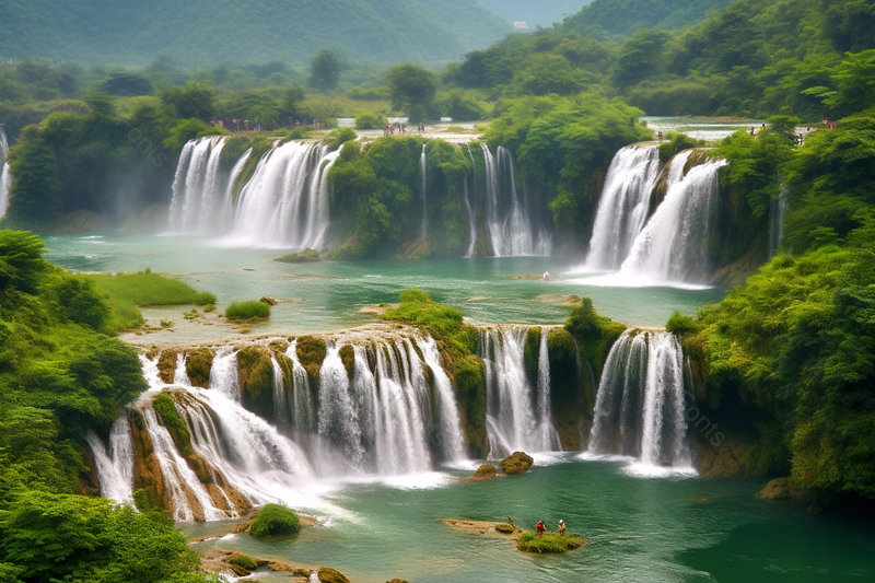 广西德天跨国瀑布景区户外摄影旅游广告背景,高清,摄影图,摄影图片,图片大全,摄影图免费下载